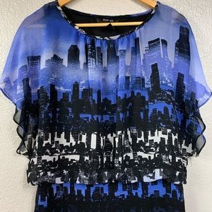 Style & Co Petite Cityscape Blouse